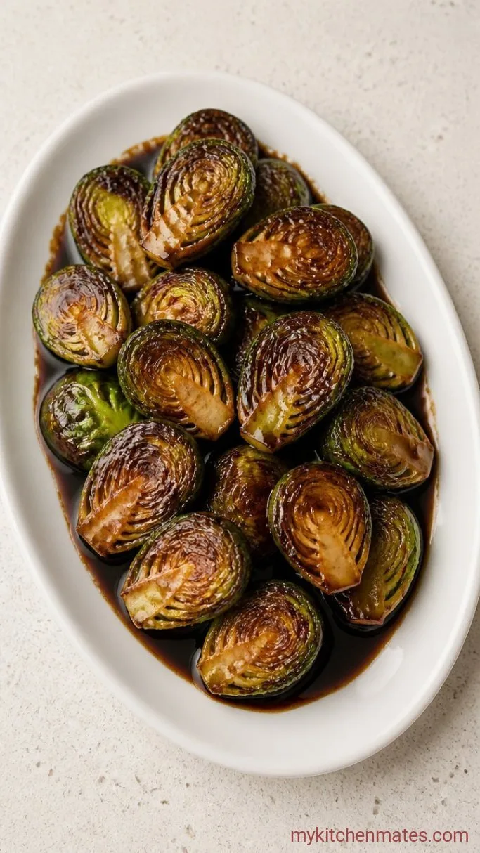 Sticky Glazed Brussels Sprouts (Ready in 25 Minutes) Step 4: Plate and Scrape Over the Glaze