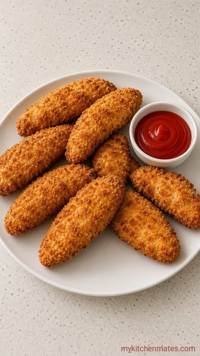 Crispy Air Fryer Chicken Tenders (Ready in 20 Minutes) Step 4: Plate and Serve with Dipping Sauce