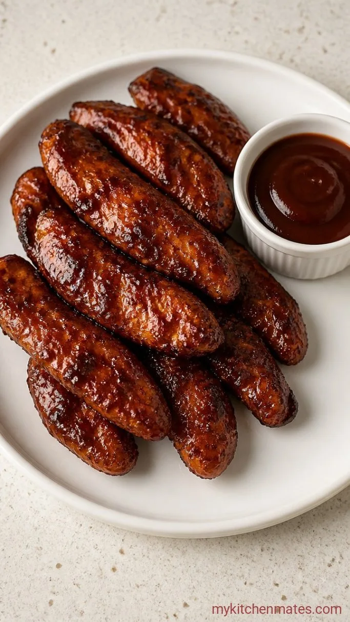 Sticky Baked BBQ Chicken Tenders (30 Minutes) Step 4: Plate and Serve with Extra BBQ Sauce