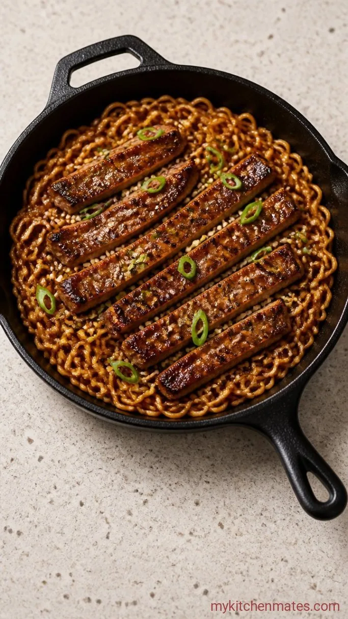 Garlic Butter Steak Lightning Noodles (15 Minutes) Step 4: Plate and Serve