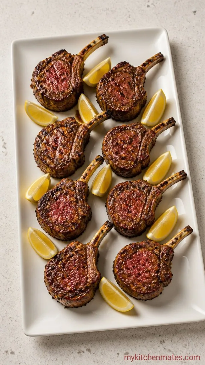 Garlic-Herb Grilled Lamb Chops Step 4: Plate and Serve