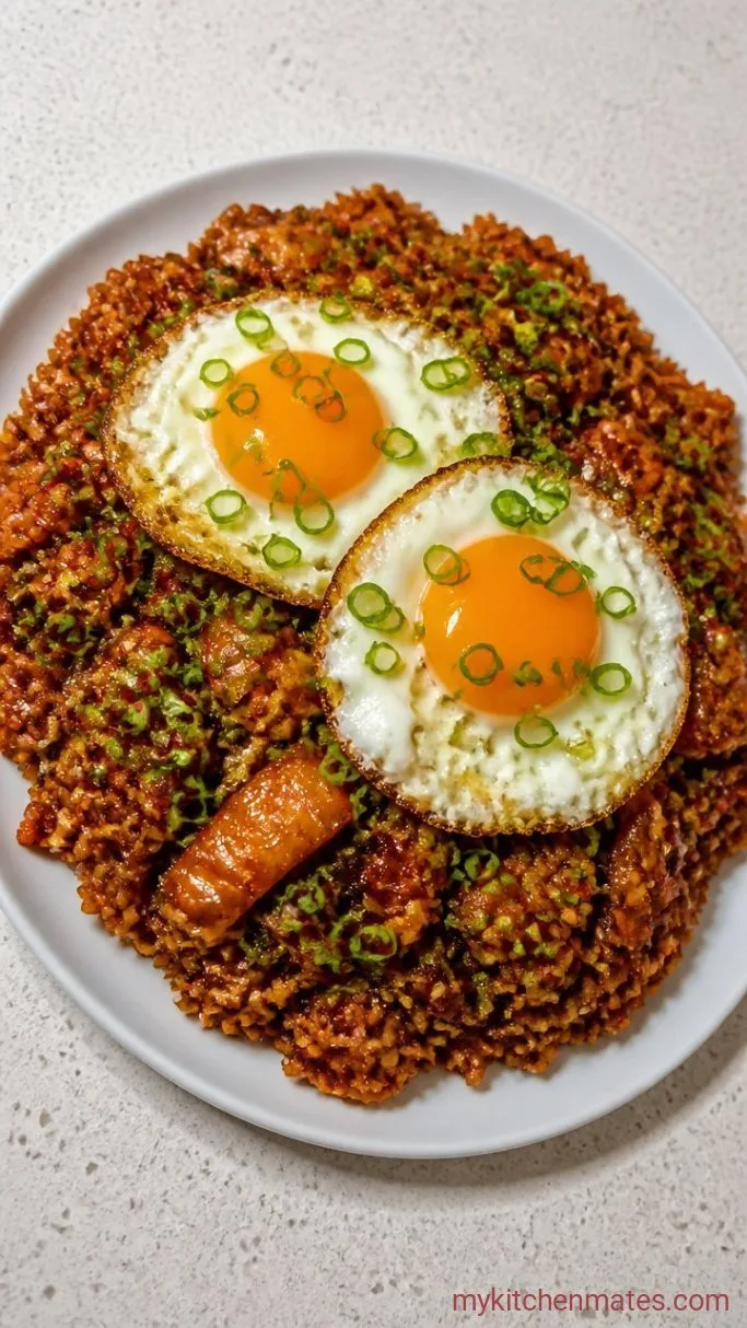 20-Minute Kimchi Fried Rice Step 4: Plate and Serve