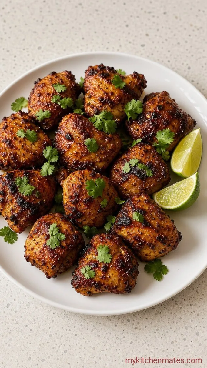 20-Minute Indian Chicken Fry (Spicy, Crispy & Weeknight Dinner) Step 4: Plate and Squeeze Lime