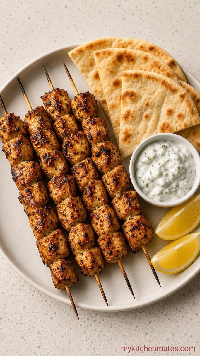Step 4: Plate with Tzatziki and Pita