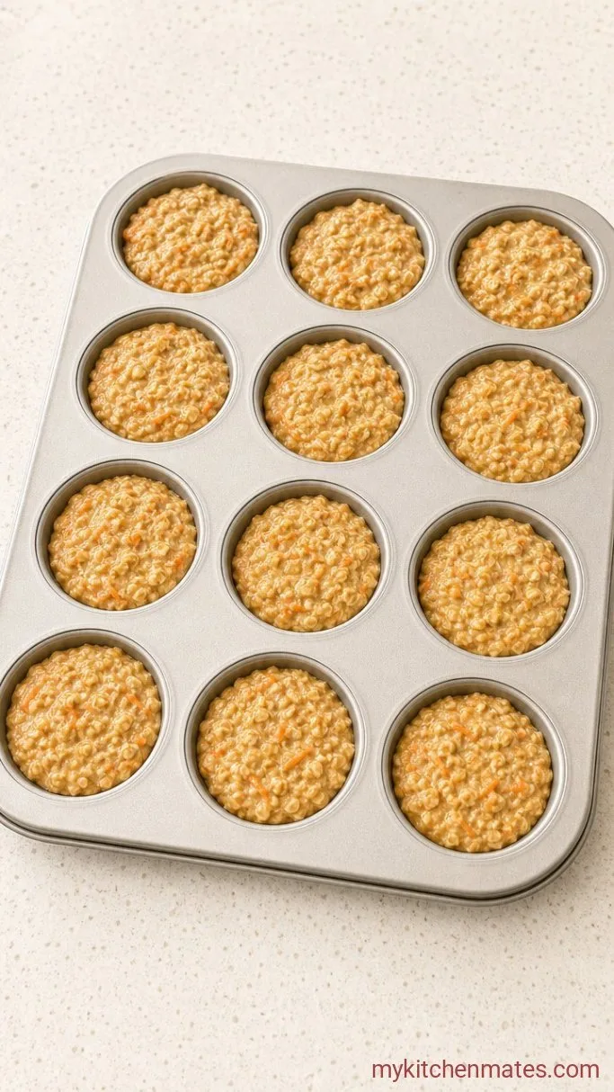 Step 4: Portion and bake the muffins
