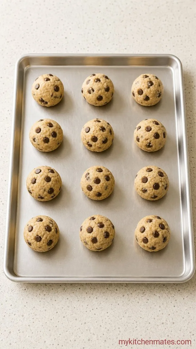 Chewy Brown Butter Sourdough Discard Cookies Step 4: Portion and Chill the Dough