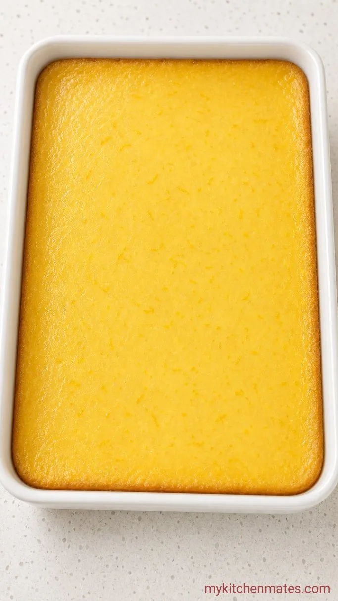 Creamy Vegan Lemon Bars Step 4: Pour and Bake the Filling