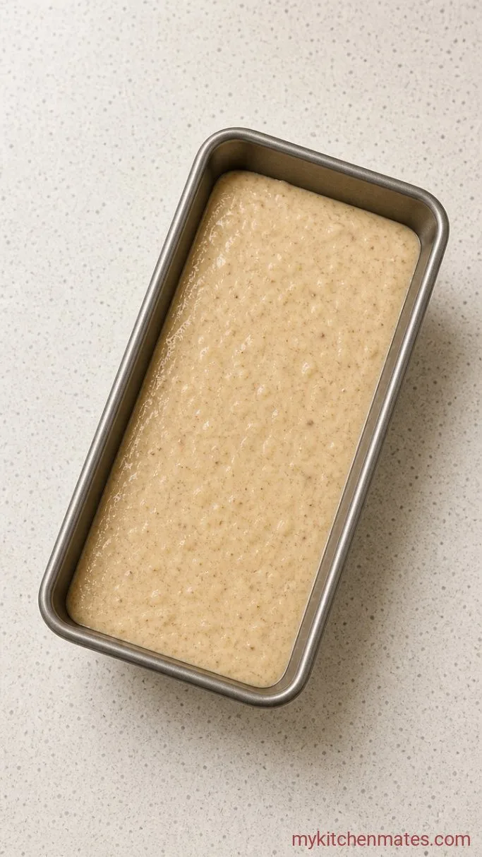 Step 4: Pour and Bake the Loaf