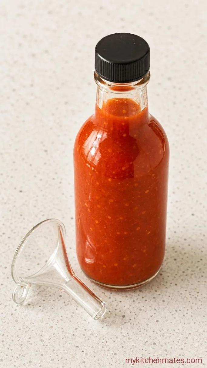 3-Ingredient Classic Hot Sauce Step 4: Pour and Store