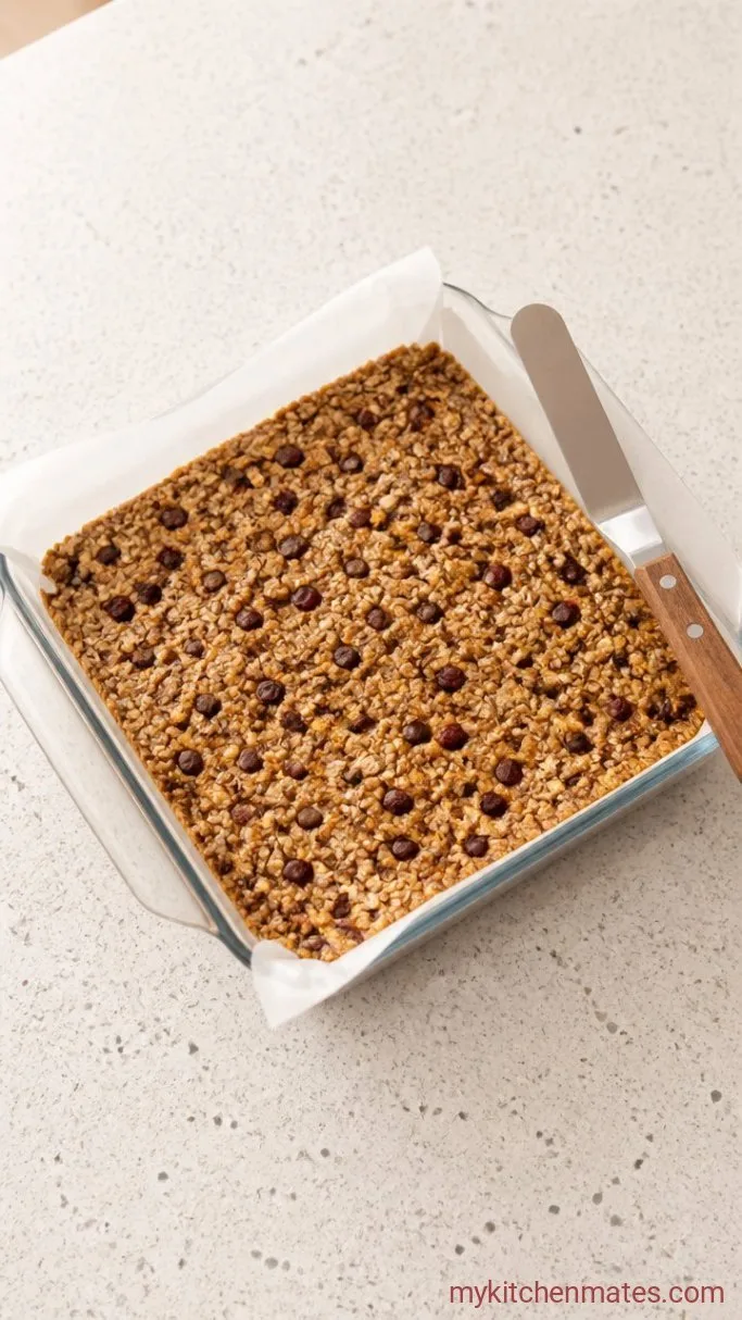 No-Bake Chewy Granola Bars (Just 5 Ingredients) Step 4: Press and Set the Bars