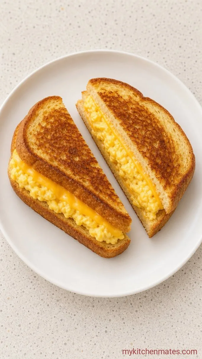 5-Minute Fluffy Egg Drop Sandwich Step 4: Press, Cut, and Serve