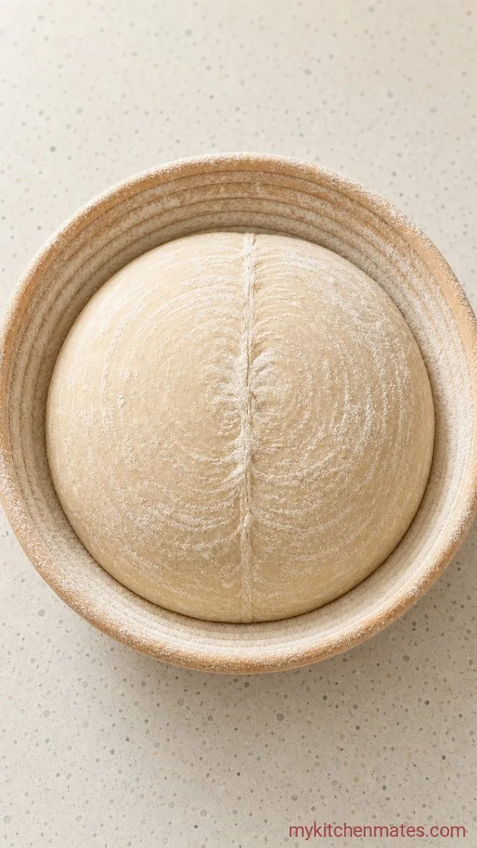 Painted Sourdough Bread with Flour Paste Designs Step 4: Proof the Boule