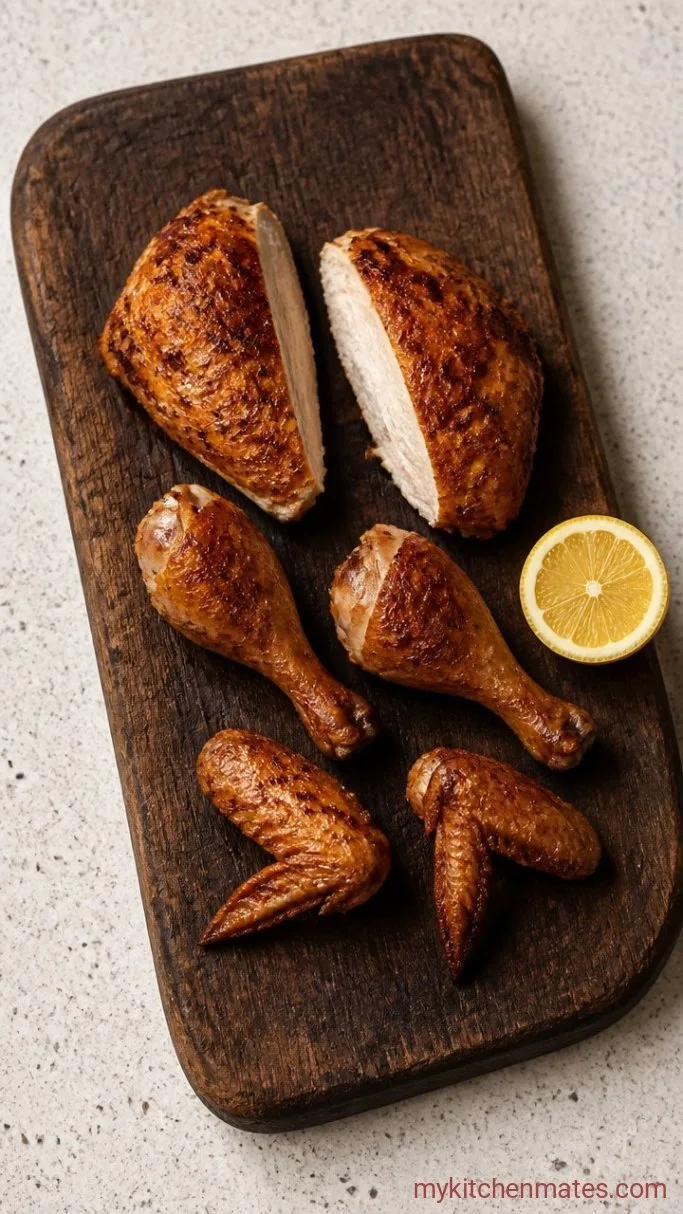 Crispy Air Fryer Rotisserie Chicken (Ready in Under an Hour) Step 4: Rest and Carve the Chicken