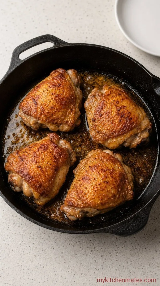 Pan-Seared Carnivore Chicken Thighs (Crispy & Juicy) Step 4: Rest and Plate