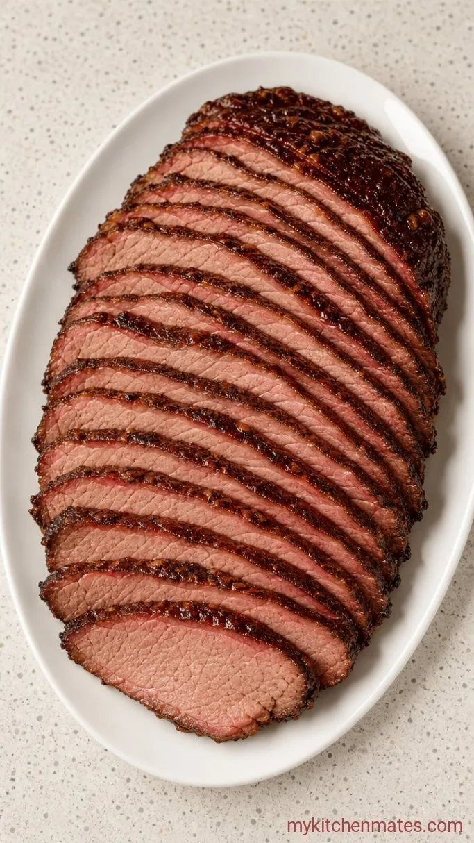Baked Corned Beef with Sticky Mustard Glaze Step 4: Rest and Slice the Corned Beef