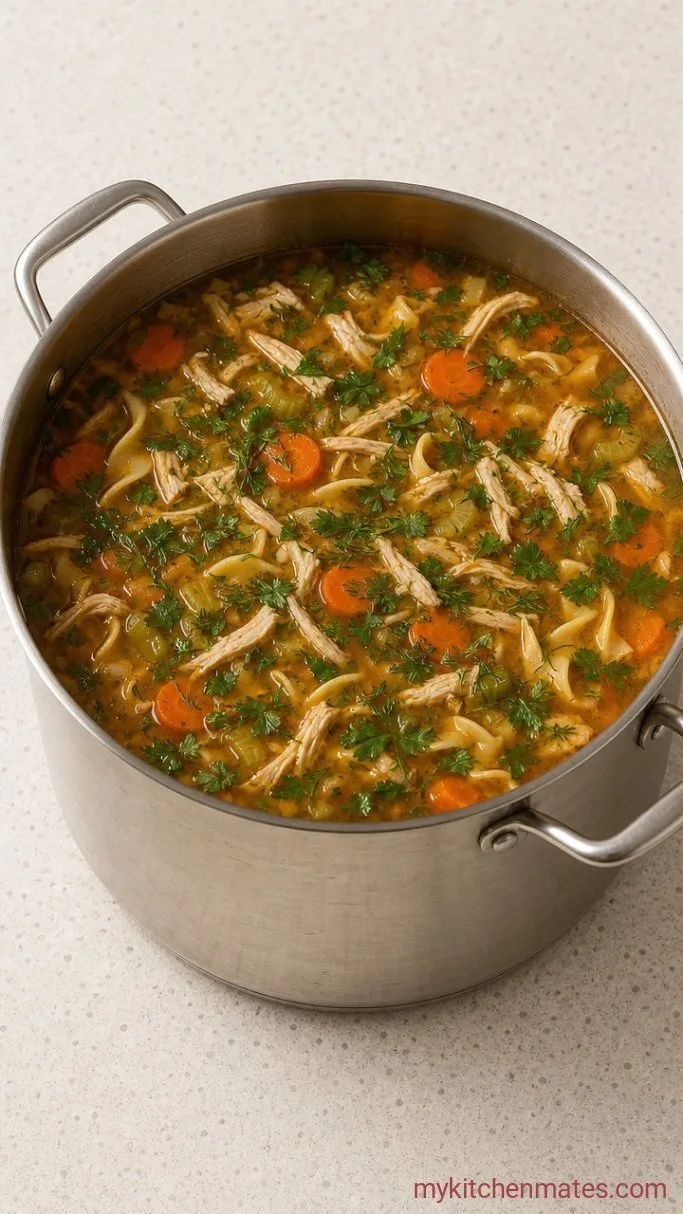 Homemade Chicken Noodle Soup Step 4: Return the Chicken and Finish the Soup