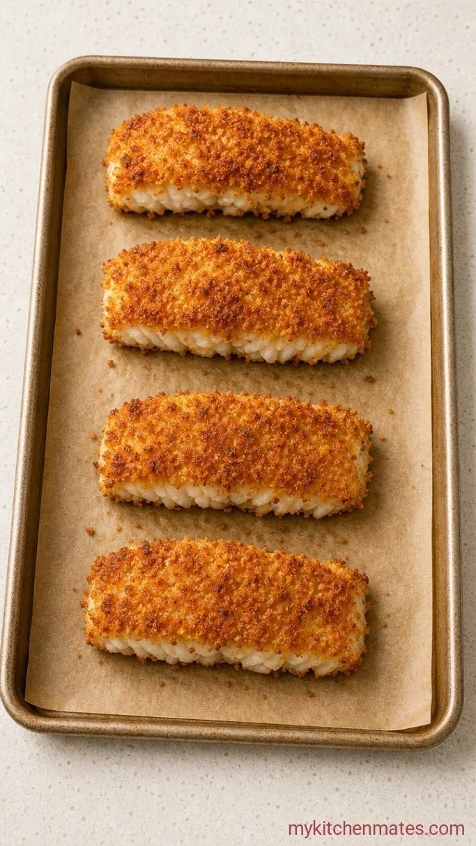Crispy Baked Panko Crusted Cod Step 4: Roast Until Flaky