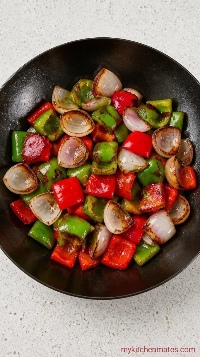 30-Minute Sweet and Sour Chicken Step 4: Sauté the Vegetables