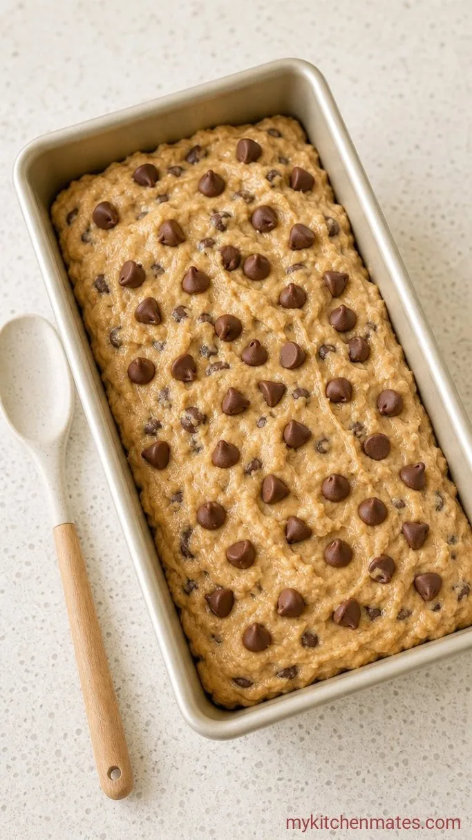 Easy One-Bowl Banana Chocolate Chip Cake Step 4: Scatter the Chocolate Chips