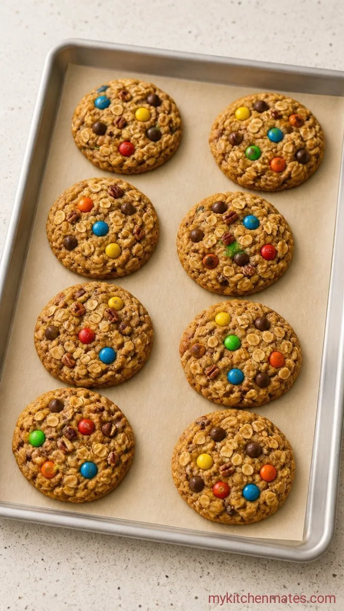 Chewy Oatmeal Monster Cookies (30 Minutes, No Chilling) Step 4: Scoop and Bake the Cookies