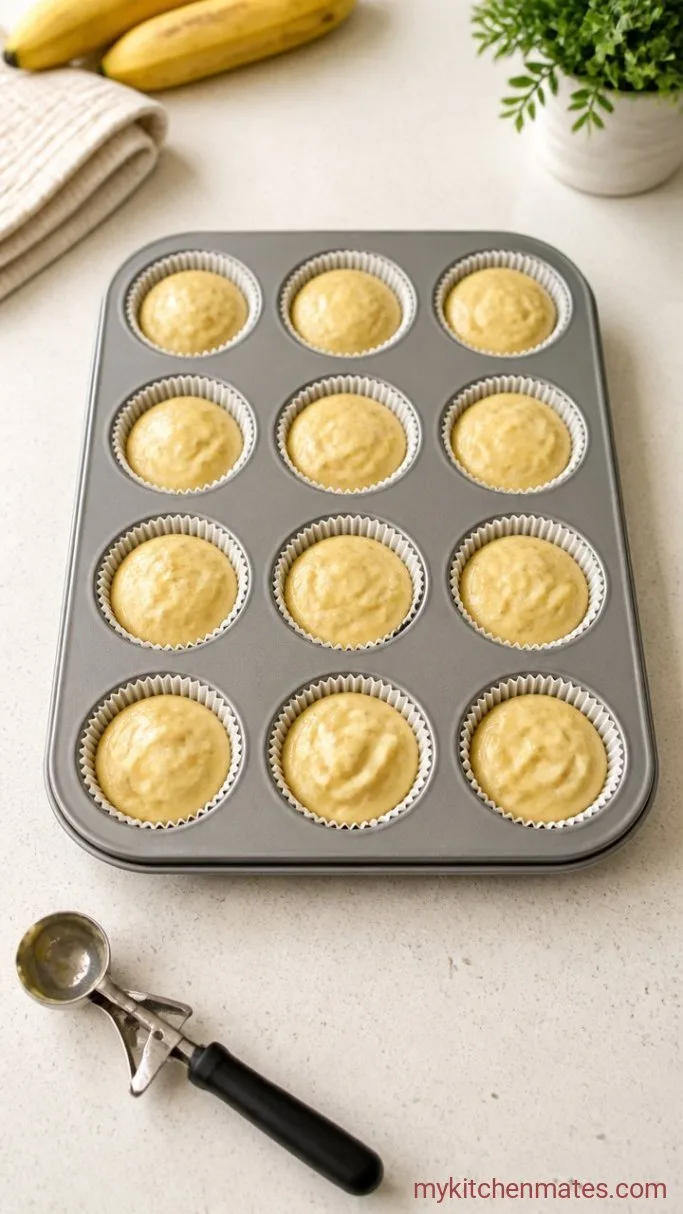 Step 4: Scoop and Bake the Muffins