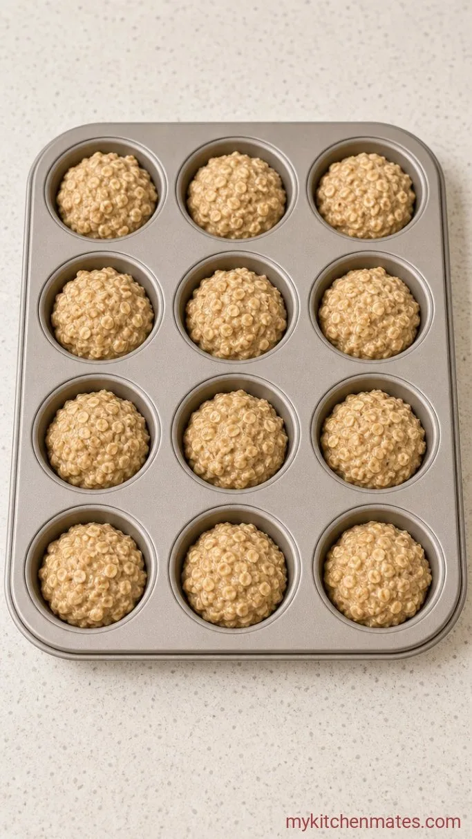 30-Minute Gluten Free Oatmeal Muffins Step 4: Scoop and Bake