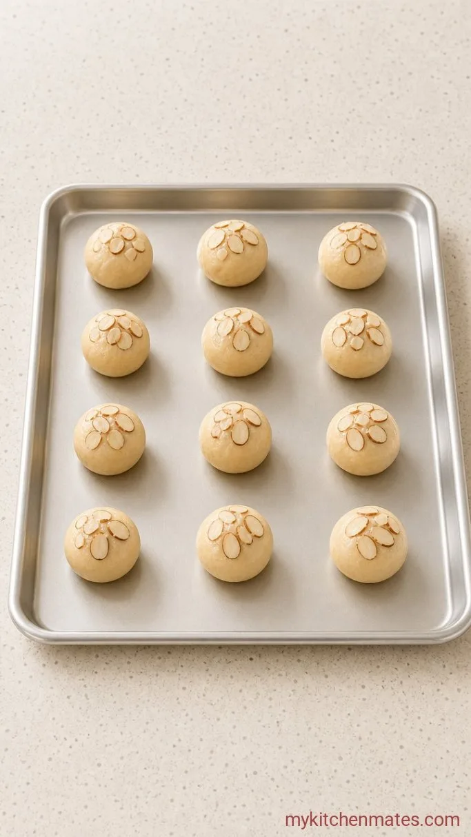 Soft Almond Sugar Cookies with Crackly Tops Step 4: Scoop and Bake