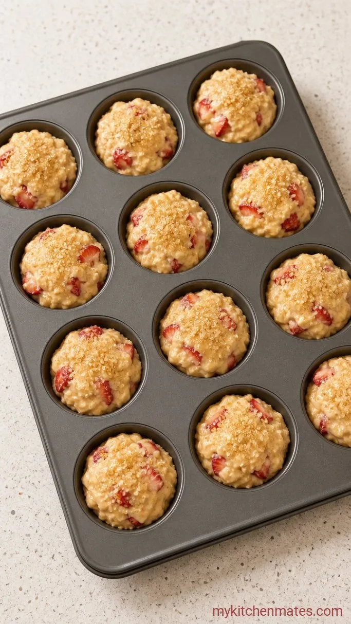 Bakery-Style Strawberry Muffins Step 4: Scoop and Bake