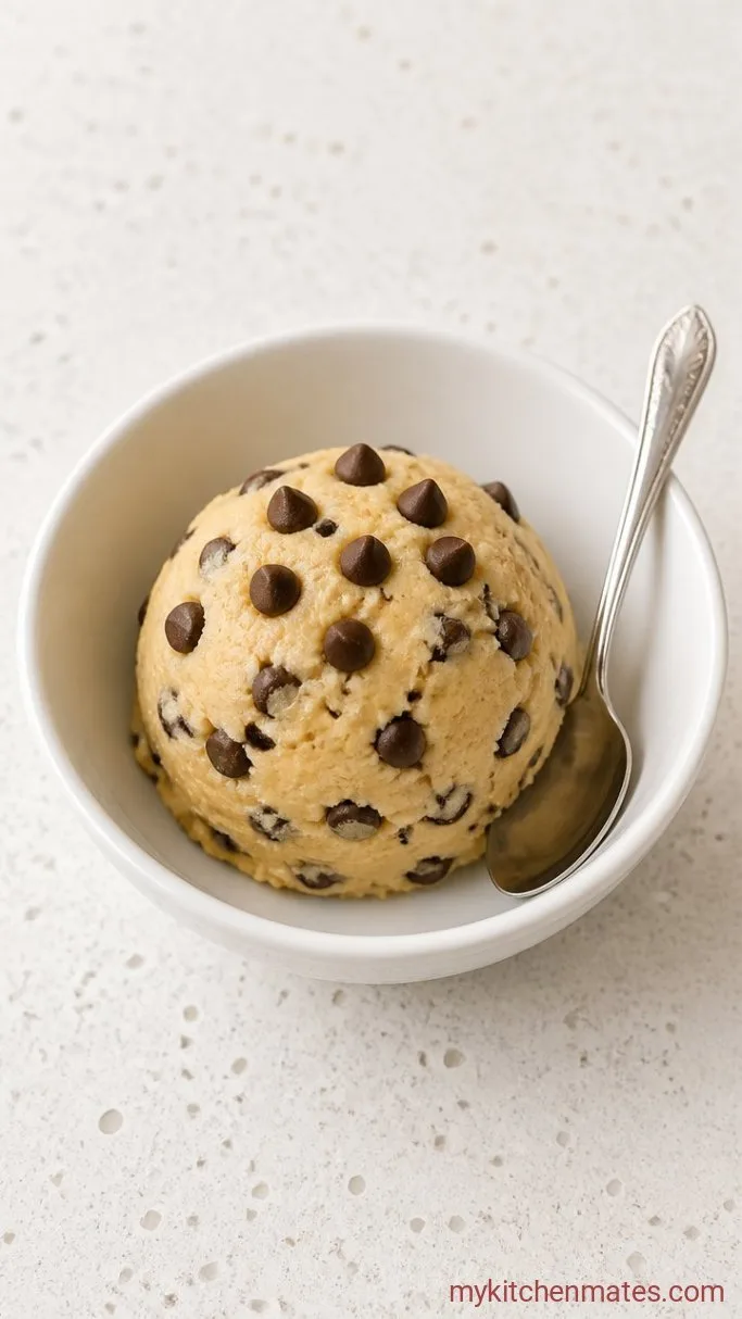 5-Minute Single Serve Chocolate Chip Cookie Step 4: Scoop and Dig In