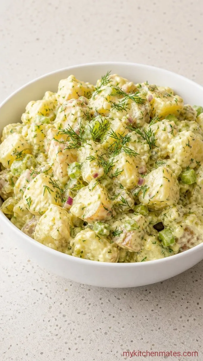 20-Minute Instant Pot Potato Salad Step 4: Scoop and Garnish