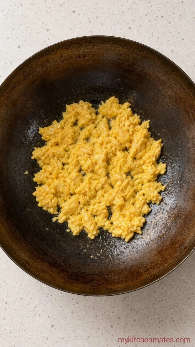30-Minute Shrimp Pad Thai That Tastes Like the Real Deal Step 4: Scramble the Eggs