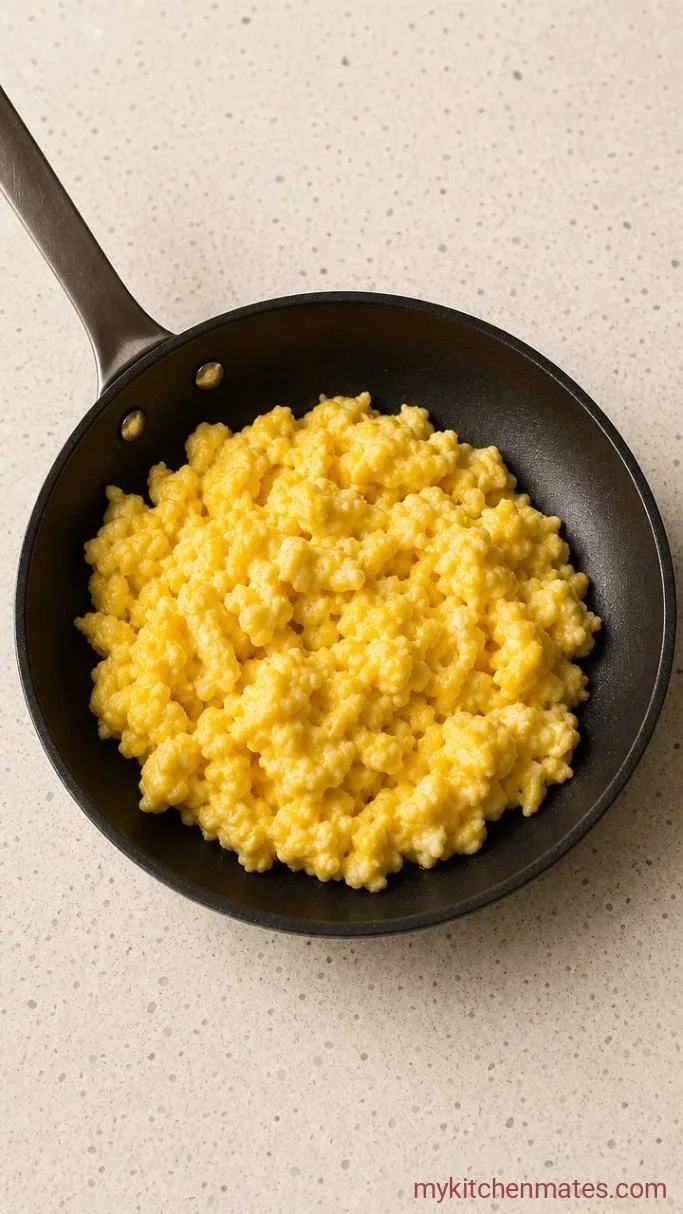 Flaky Buttermilk Biscuit Breakfast Sandwiches Step 4: Scramble the Eggs