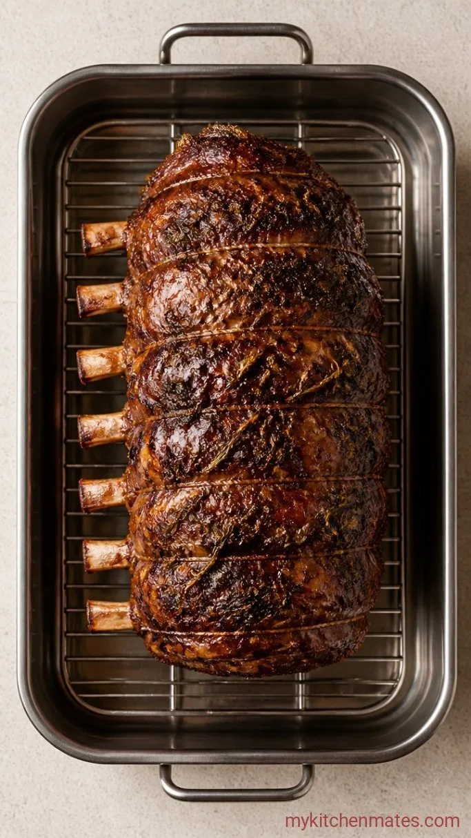 Slow-Roasted Prime Rib with Garlic-Herb Crust Step 4: Sear the Crust