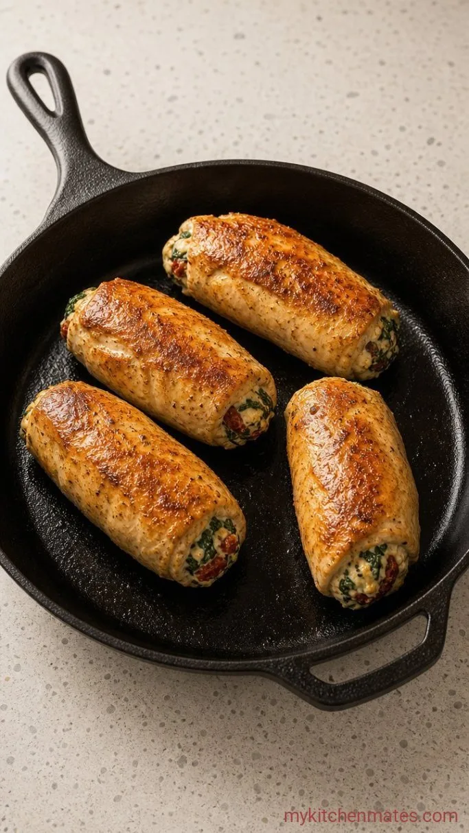 Step 4: Sear the Stuffed Chicken