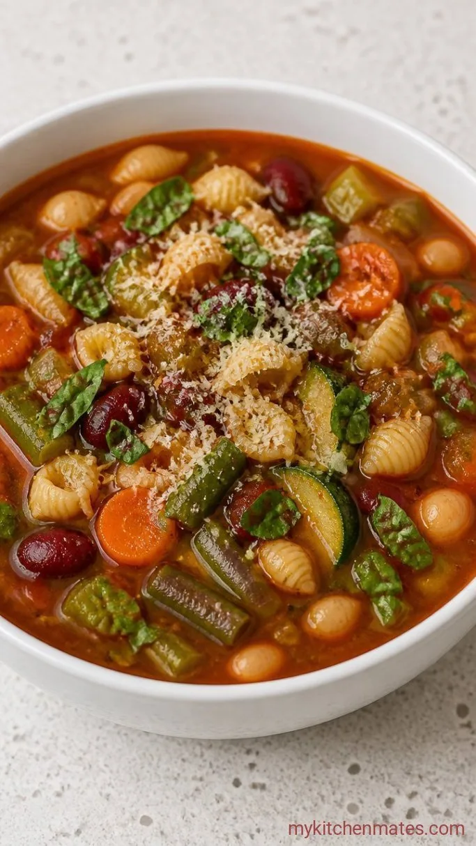 30-Minute Instant Pot Minestrone Soup Step 4: Serve and Finish