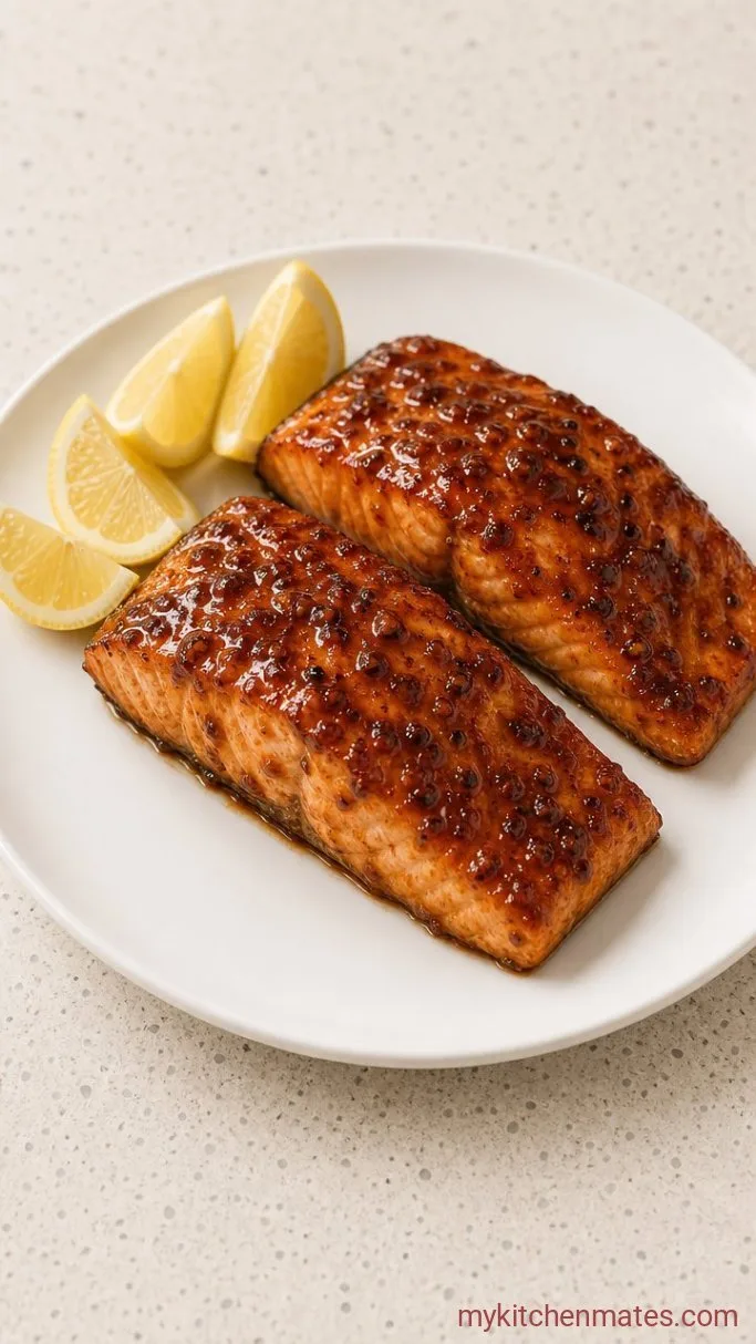 Flaky Air Fryer Frozen Salmon (From Frozen) Step 4: Serve Hot with Lemon