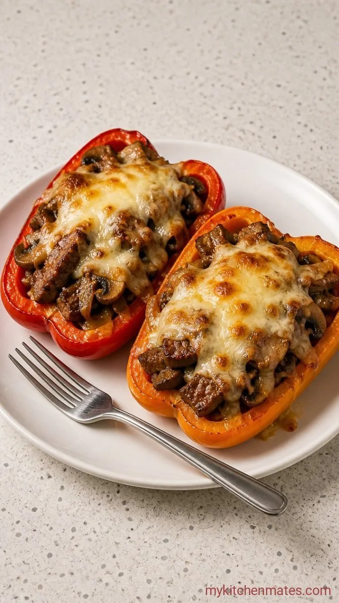 Philly Cheesesteak Stuffed Peppers (Easy Low-Carb Dinner) Step 4: Serve It Hot