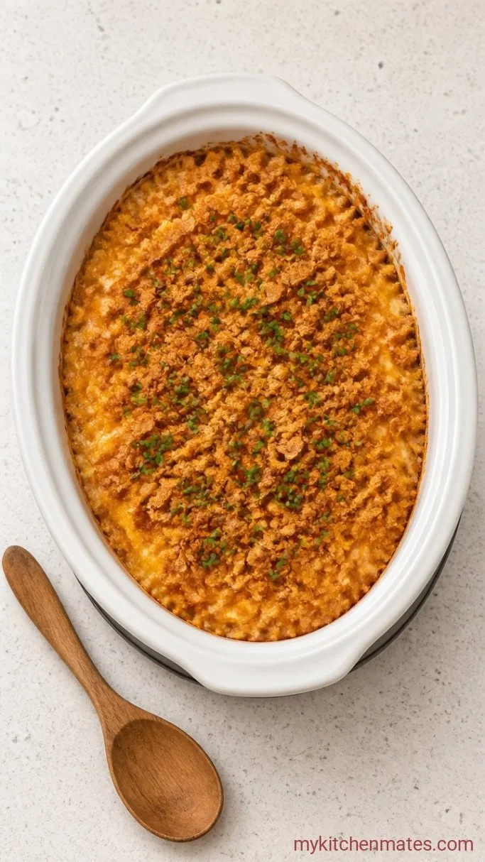 Slow Cooker Cheesy Potatoes with a Buttery Crunch Step 4: Serve It Hot
