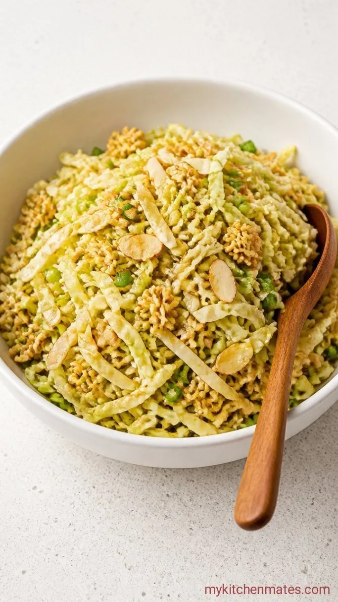Quick Chinese Coleslaw with Crunchy Ramen Noodles Step 4: Serve It Right Away