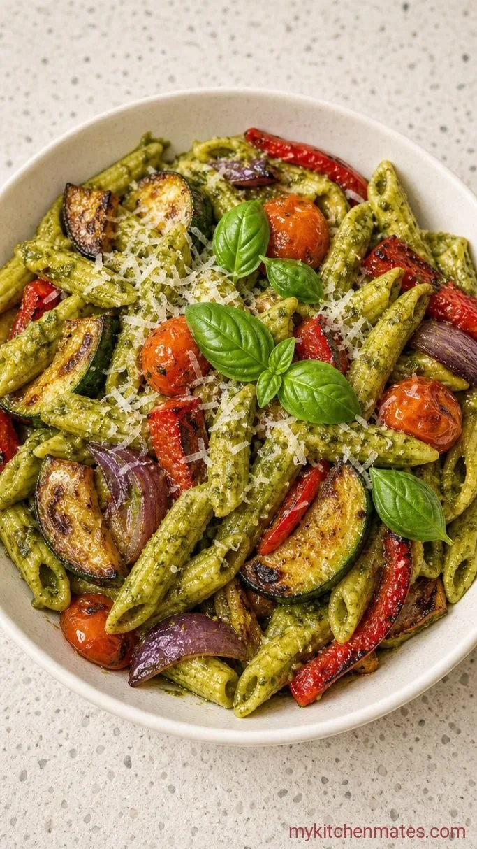 30-Minute Veggie Pesto Pasta Step 4: Serve It Up