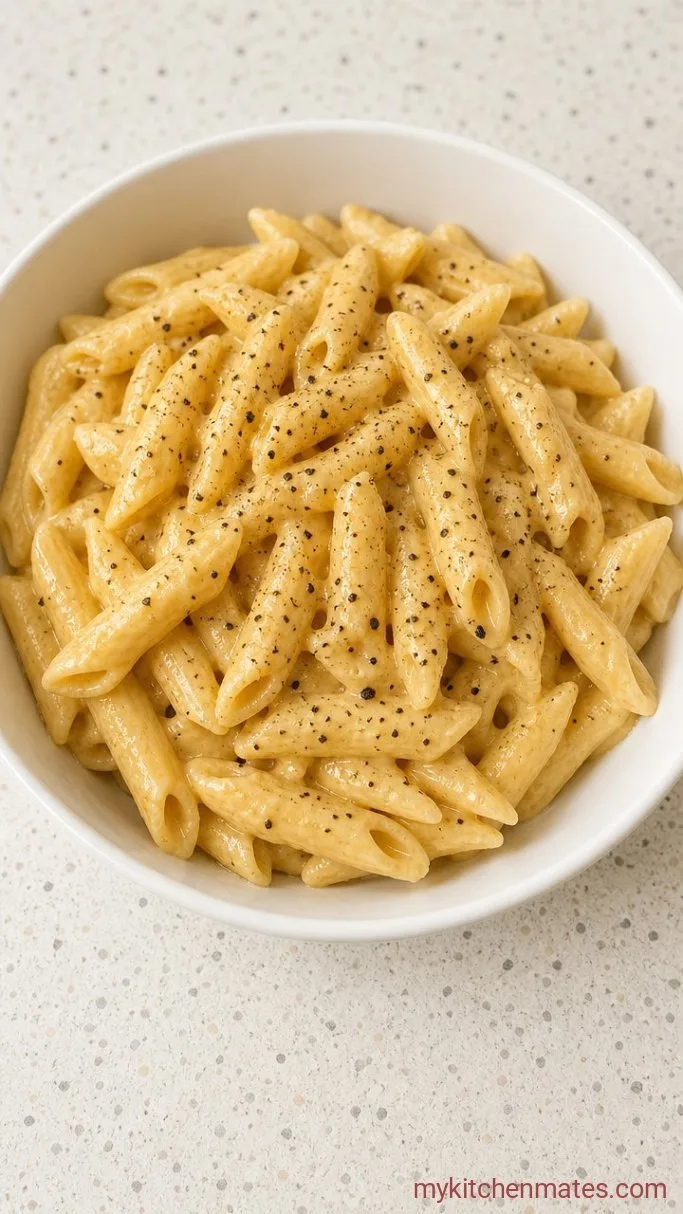 4-Ingredient Creamy Vegan Pasta Step 4: Serve with Black Pepper