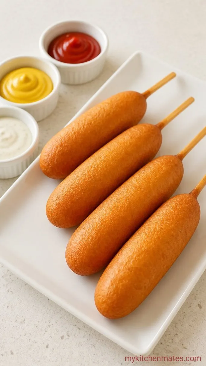 Crispy Air Fryer Corn Dogs (Ready in 20 Minutes) Step 4: Serve with Dipping Sauces