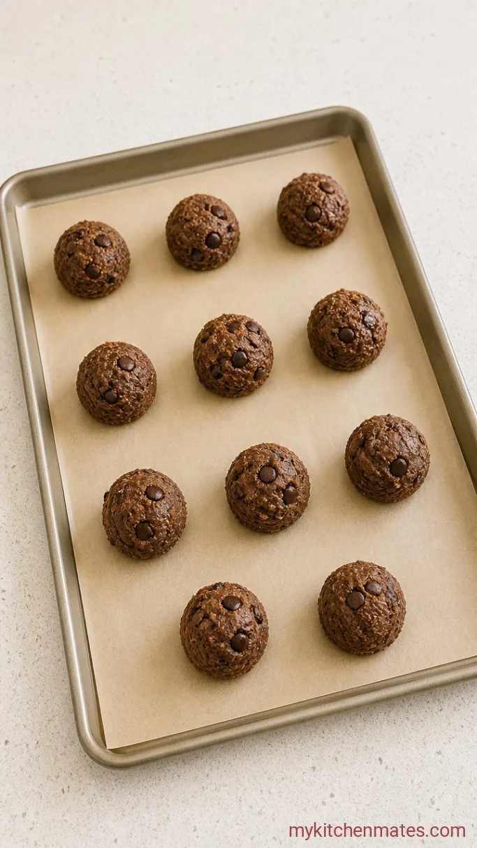 Salted Brownie Cookies: Rich, Fudgy, and Crackly Step 4: Shape and Chill the Dough