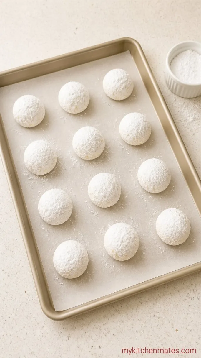 Soft and Chewy Vegan Lemon Cookies Step 4: Shape and Coat the Cookies