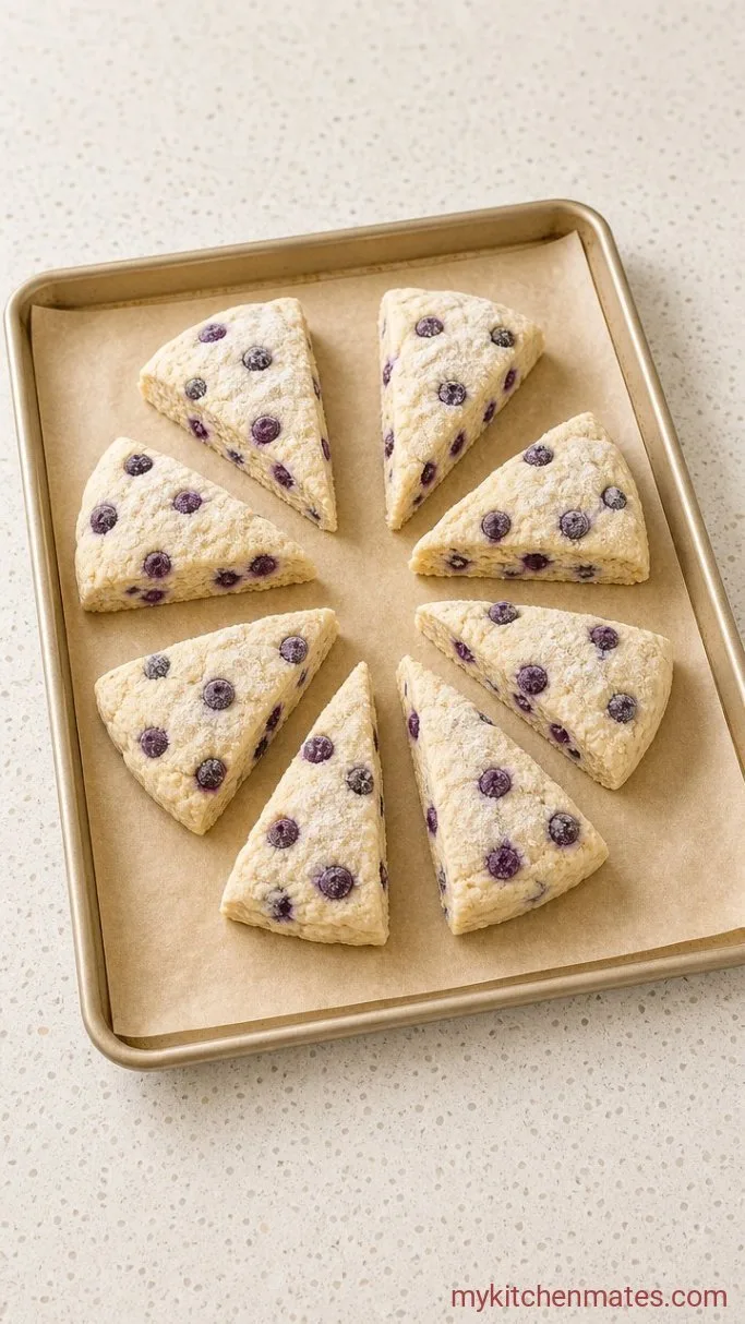 Tender Gluten Free Blueberry Scones Step 4: Shape and Cut the Dough