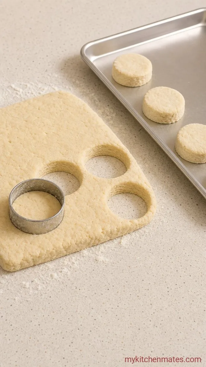 Flaky Gluten Free Dairy Free Biscuits Step 4: Shape and Cut the Dough