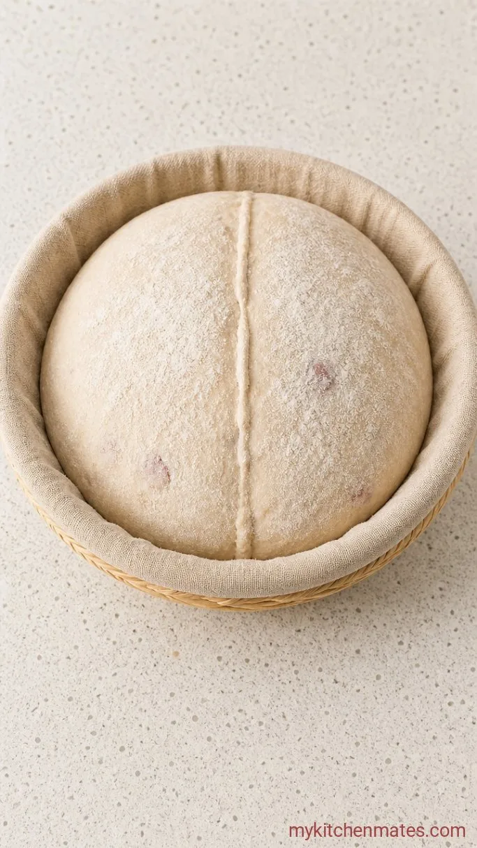 Strawberry Sourdough Bread with a Jammy Swirl Step 4: Shape the Loaf and Second Rise