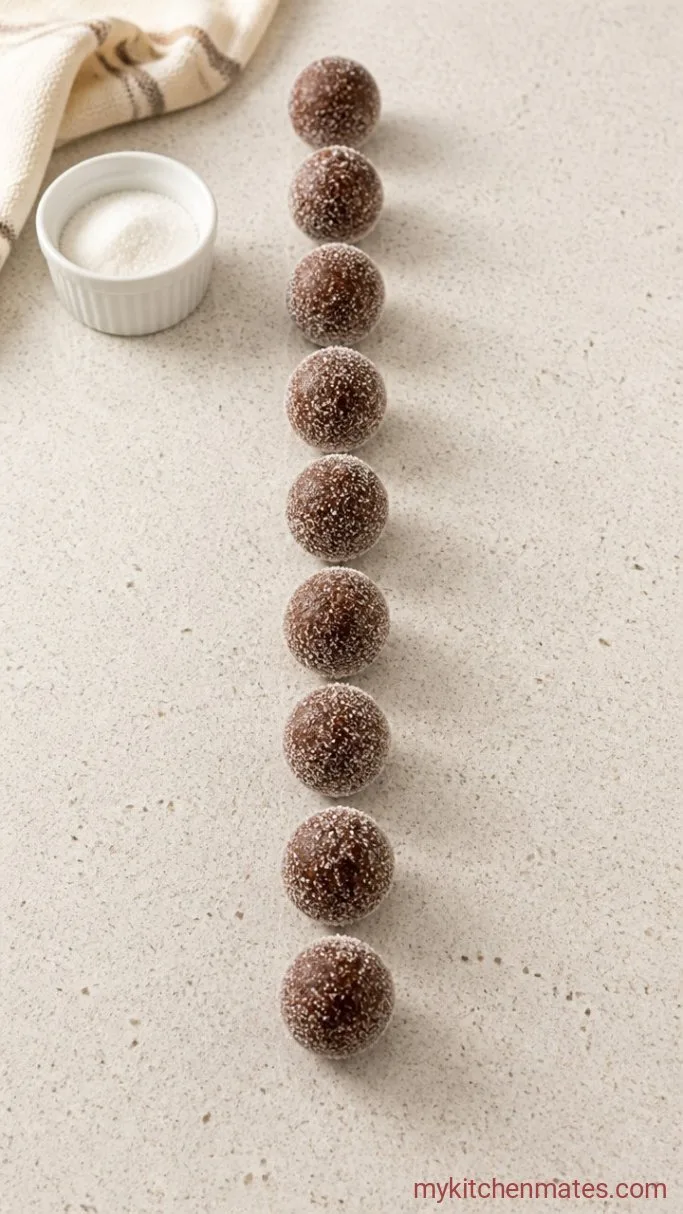 Soft and Chewy Ginger Molasses Cookies with Crackly Tops Step 4: Shape the Sugar-Coated Dough Balls