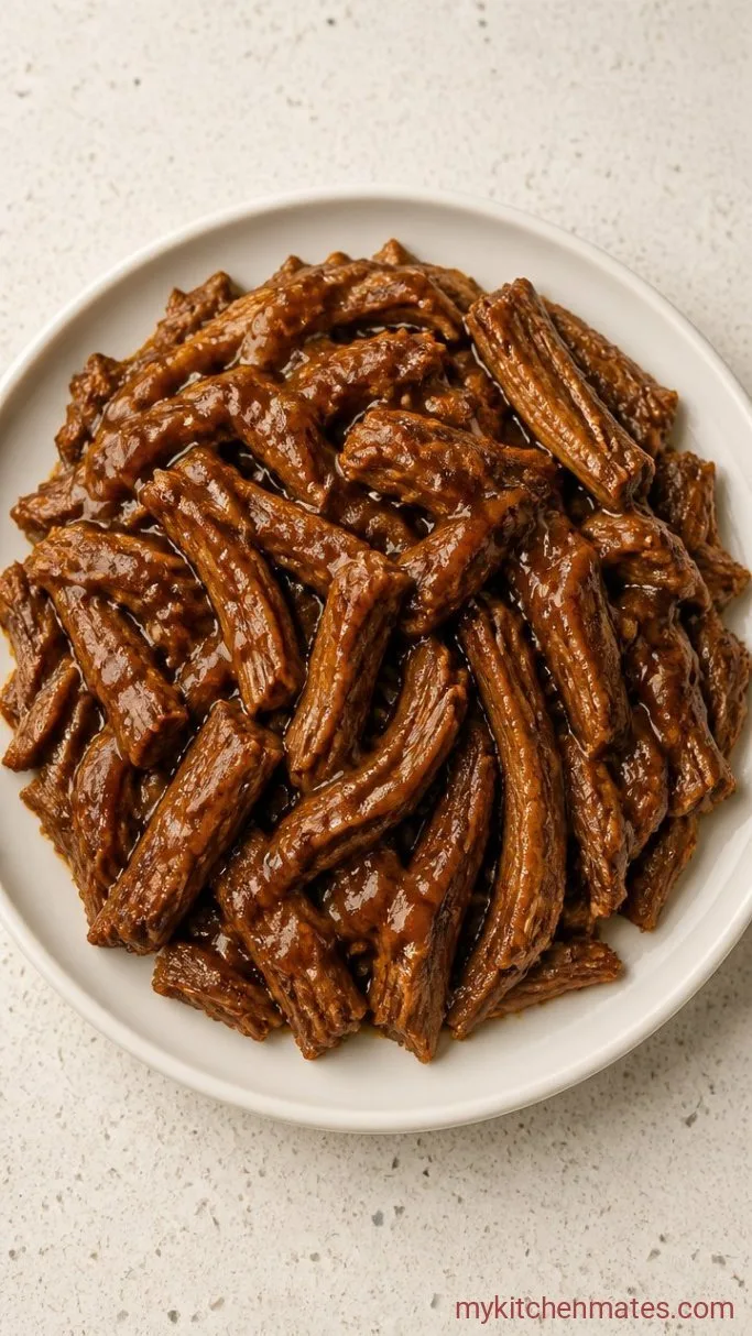 Tender Crockpot Carne Asada Step 4: Shred and Serve