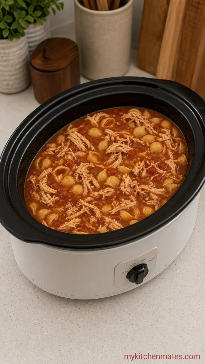 Step 4: Shred the Chicken and Add the Pasta